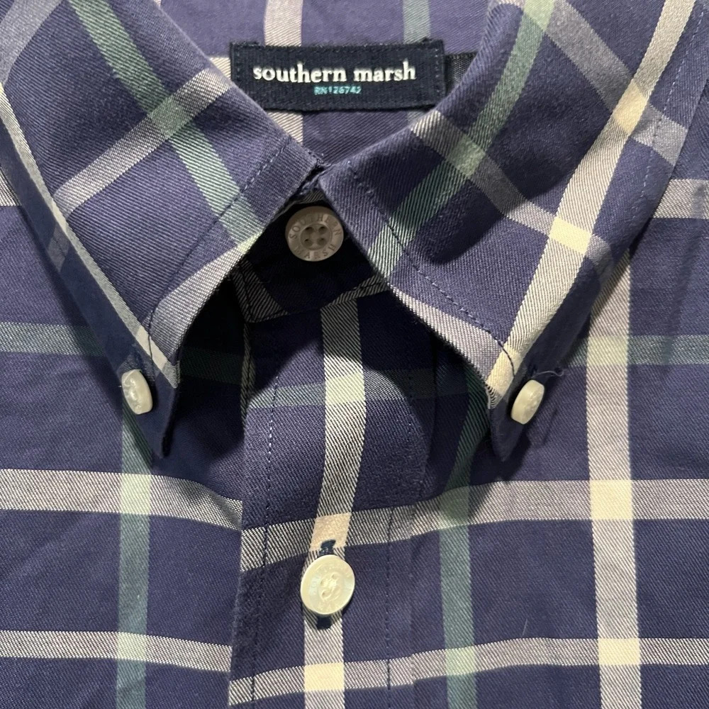 Southern Marsh men’s button down long sleeve shirt size Large - Picture 5 of 9